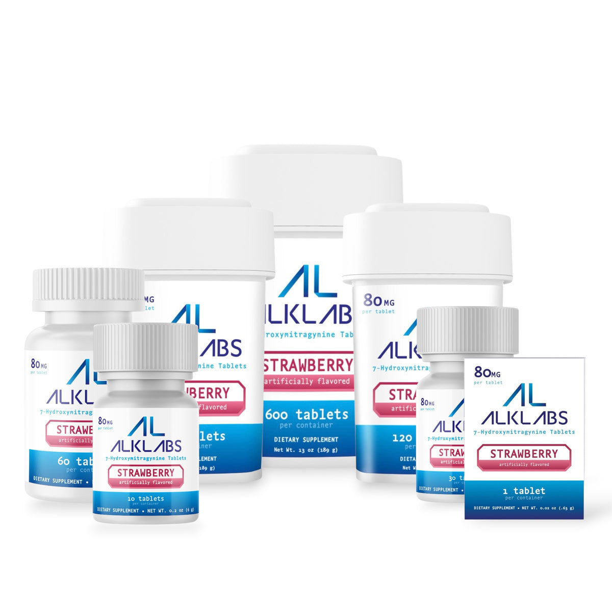 AlkLabs 7-Hydroxymitragynine Strawberry 80MG Tablet