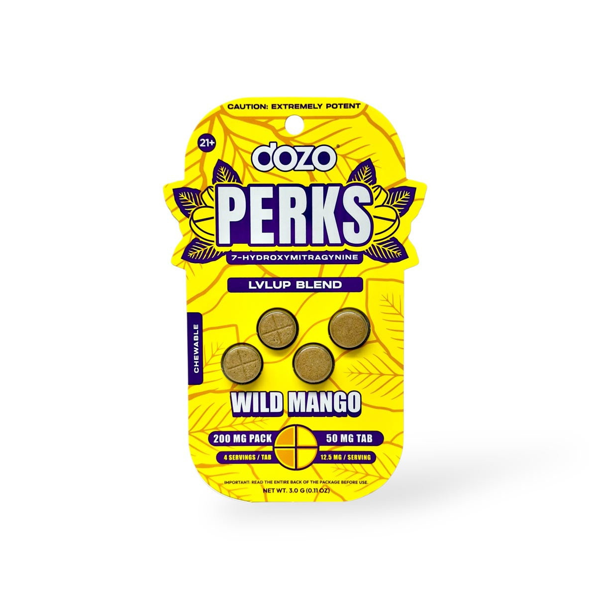 Dozo Perks Maximum Strength 7-OH LVLUP Wild Mango | 50MG