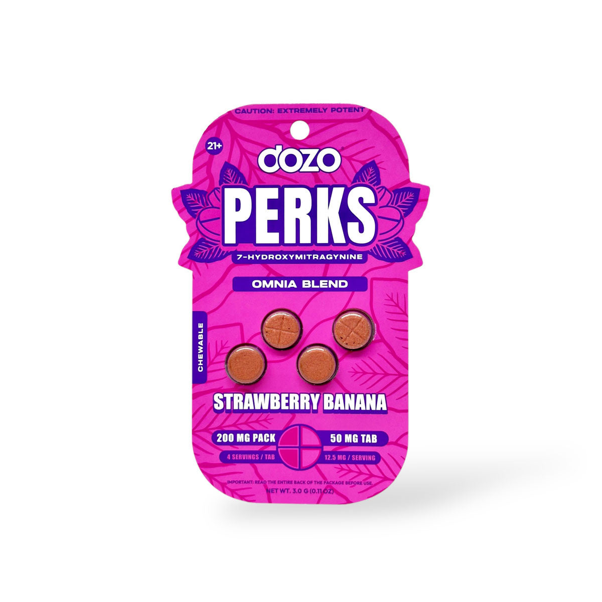 Dozo Perks Maximum Strength 7-OH Omnia Blend Strawberry Banana | 50MG