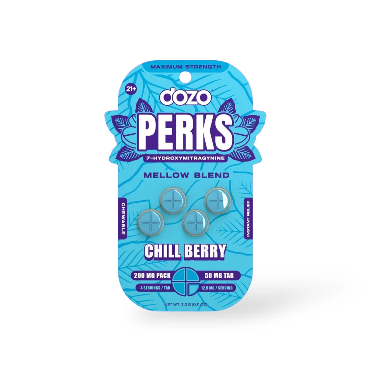 Dozo Perks Maximum Strength 7-OH Mellow Blend Chill Berry | 50MG