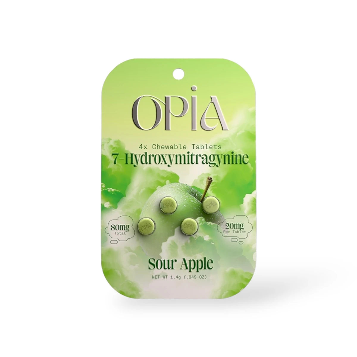 Opia 7-Hydroxymitragynine Chewable Tablets Sour Apple 80MG