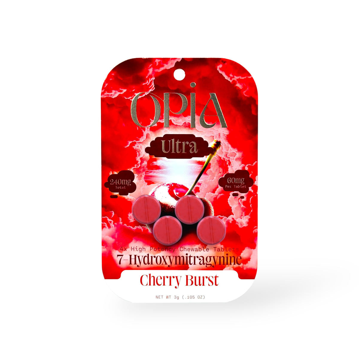 Opia Ultra 7-OH High Potency Chewable Tablets Cherry Burst | 60MG Per Tablet