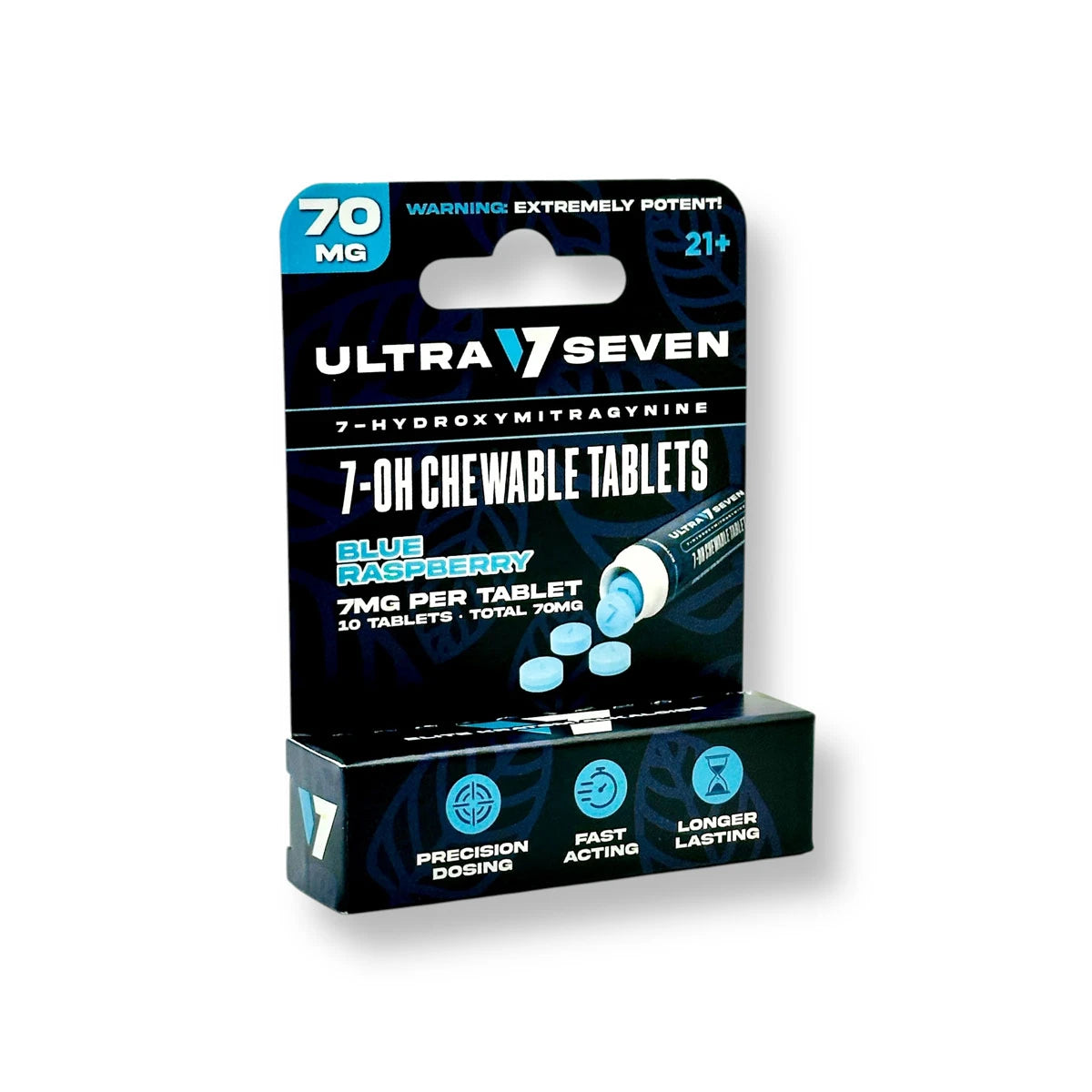 Ultra Seven 7-OH Chewable Tablets Blue Raspberry | 70MG