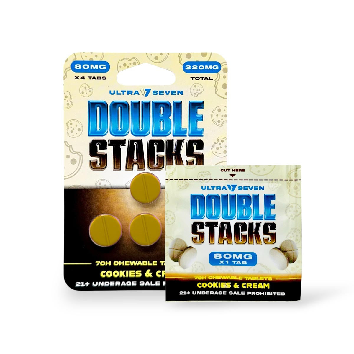Ultra Seven Double Stacks 7-OH Chewable Tablets Cookies & Cream | 80MG Per Tablet