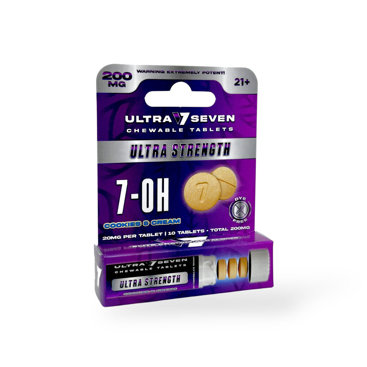 Ultra Seven Ultra Strength 7-OH Chewable Tablets Cookies & Cream | 20MG