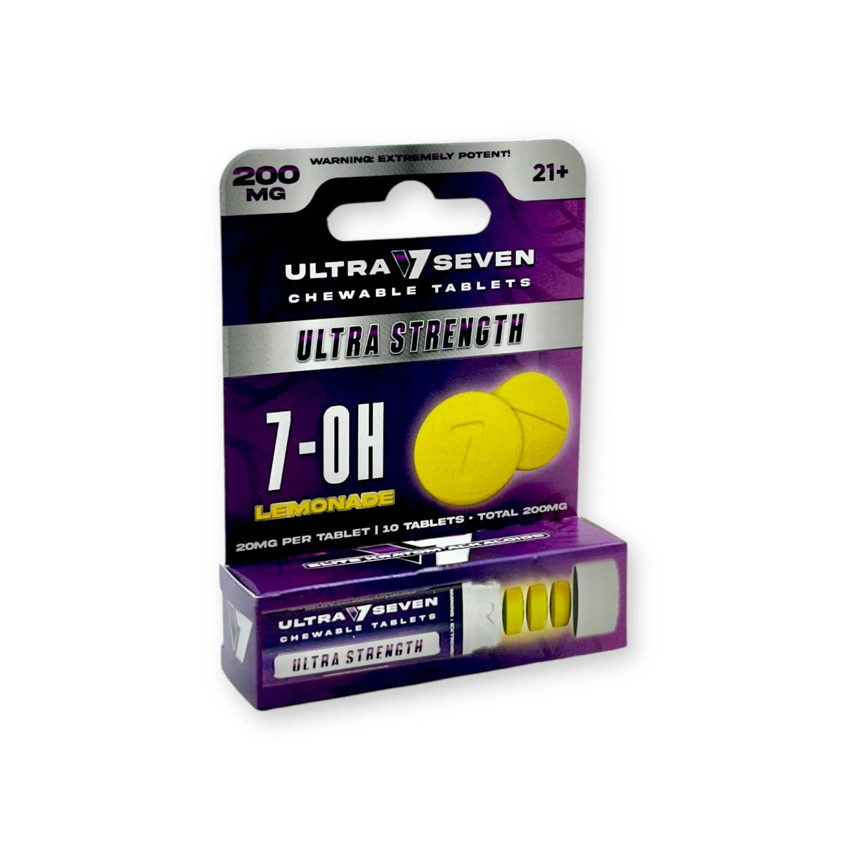 Ultra Seven Ultra Strength 20MG 7-OH Lemonade Chewable Tablets | 10CT