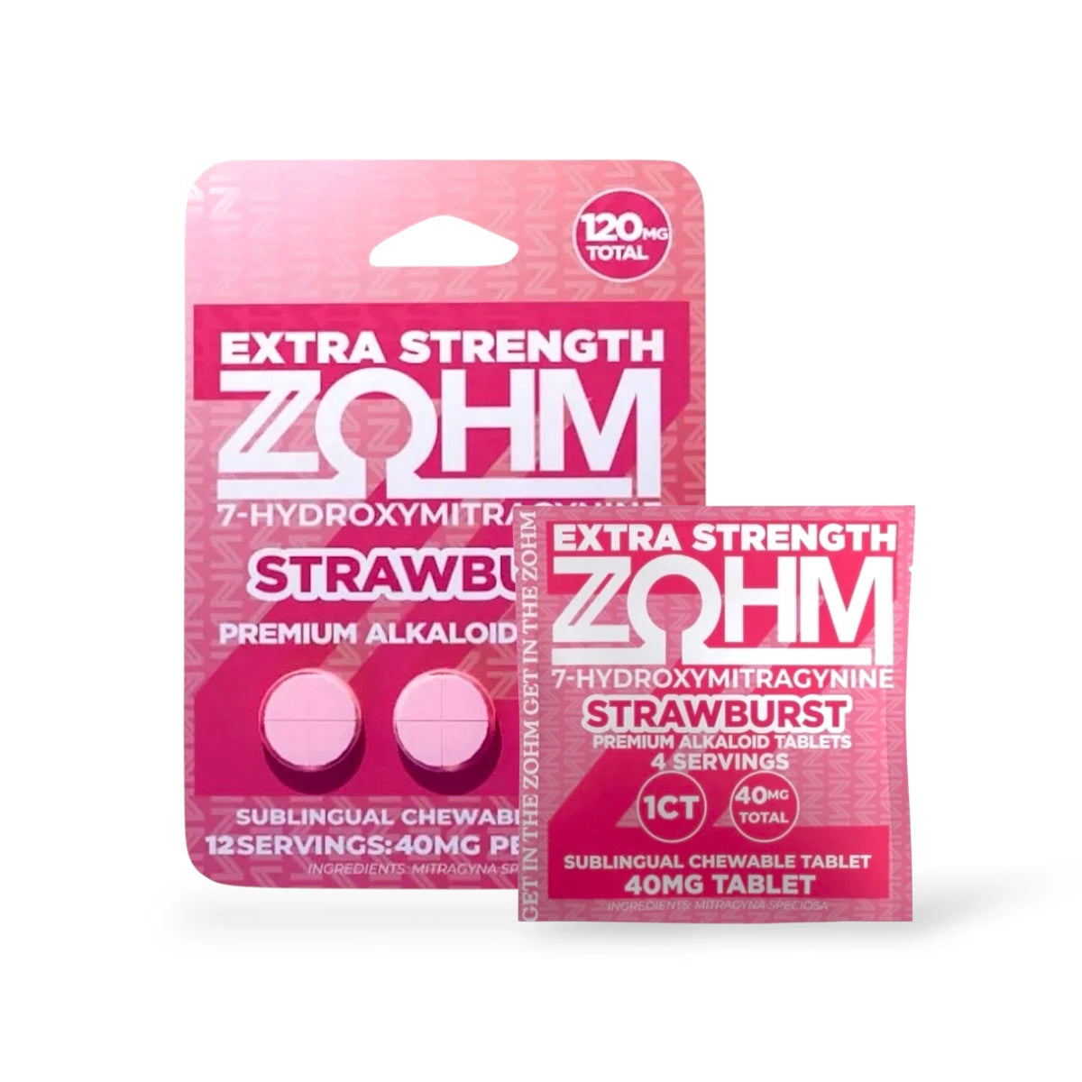 ZOHM Extra Strength 7 OH Tablets Strawburst | 40MG Per Tablet